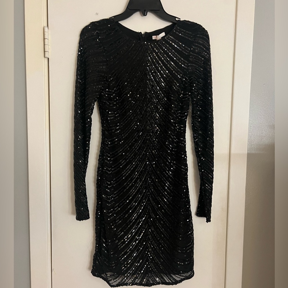 BLACK SEQUIN DRESS